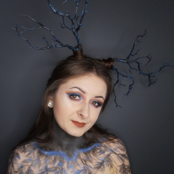 Whimsical Long Deer Antlers Tree Branches Hair Headband - Picture 5 of 16